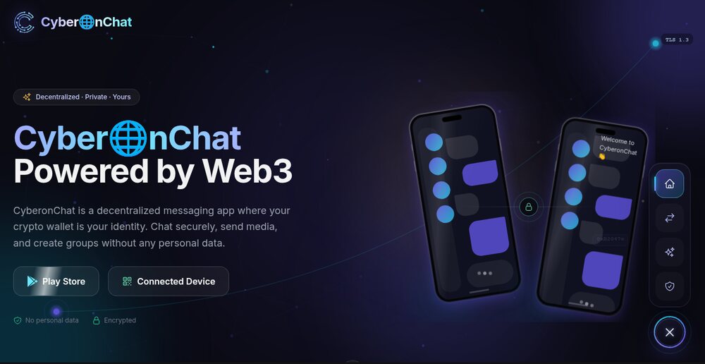 Tampilan situs CyberonChat